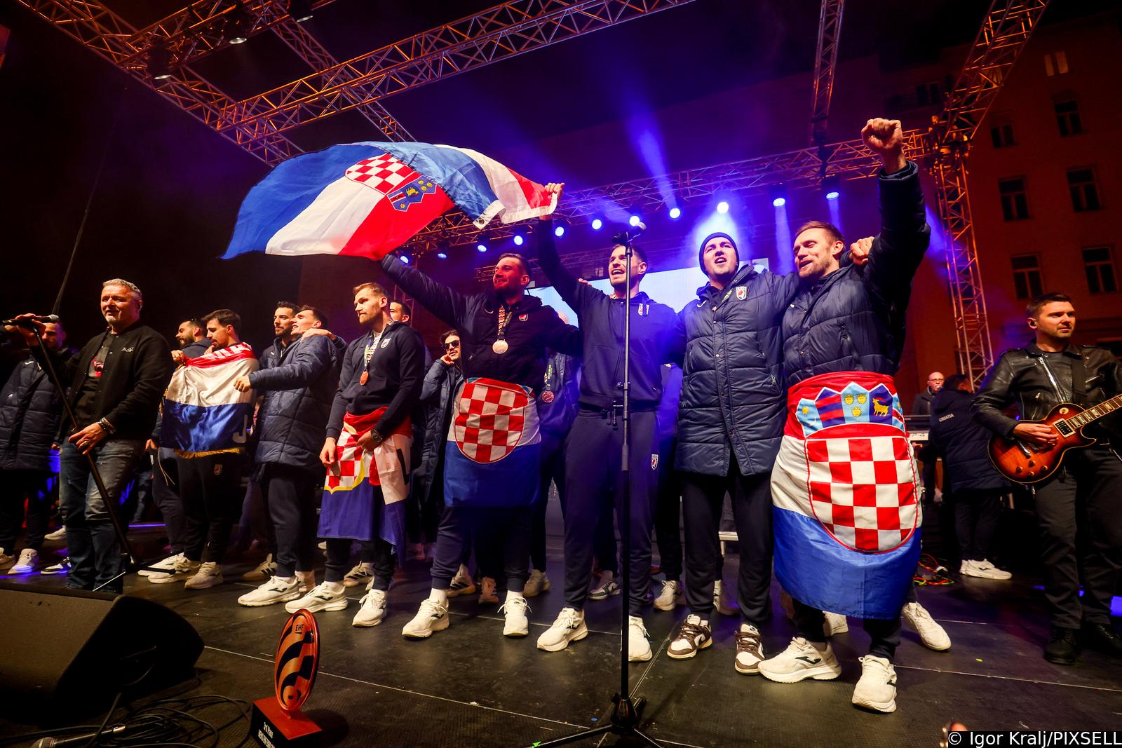 Zagreb: Svečani doček rukometnih reprezentativaca nakon osvojene bronce na Europskom prvenstvu