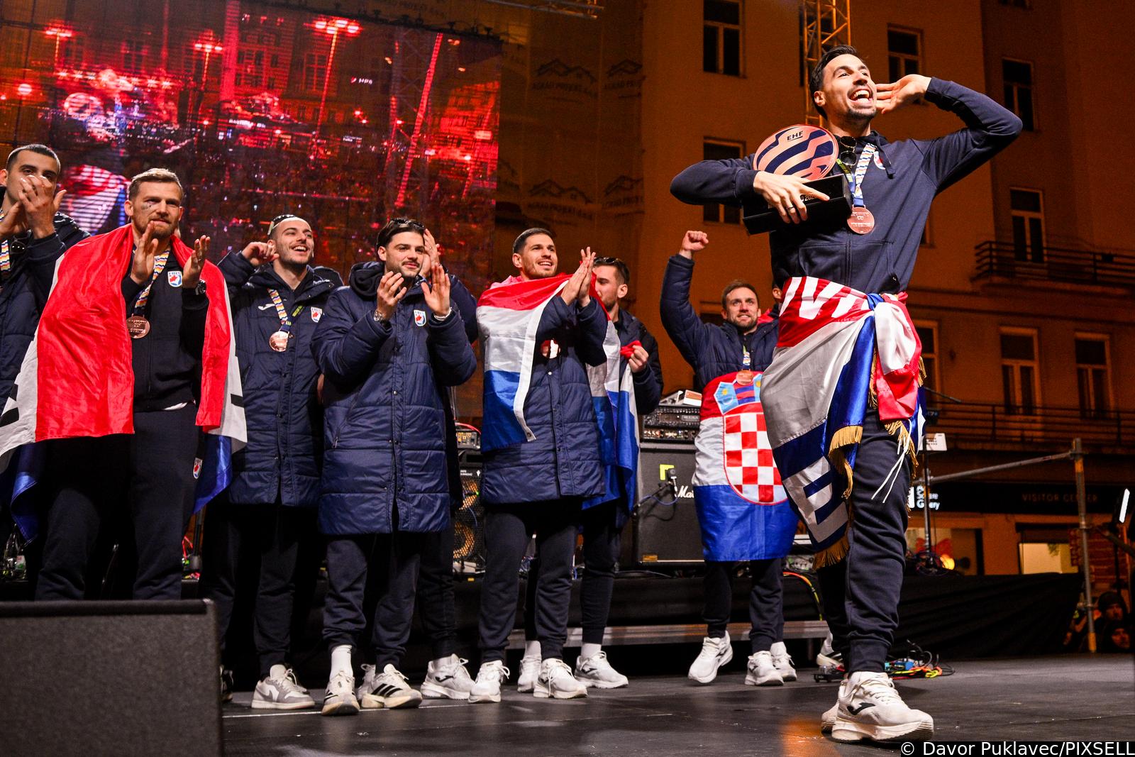 Zagreb: Svečani doček rukometnih reprezentativaca nakon osvojene bronce na Europskom prvenstvu
