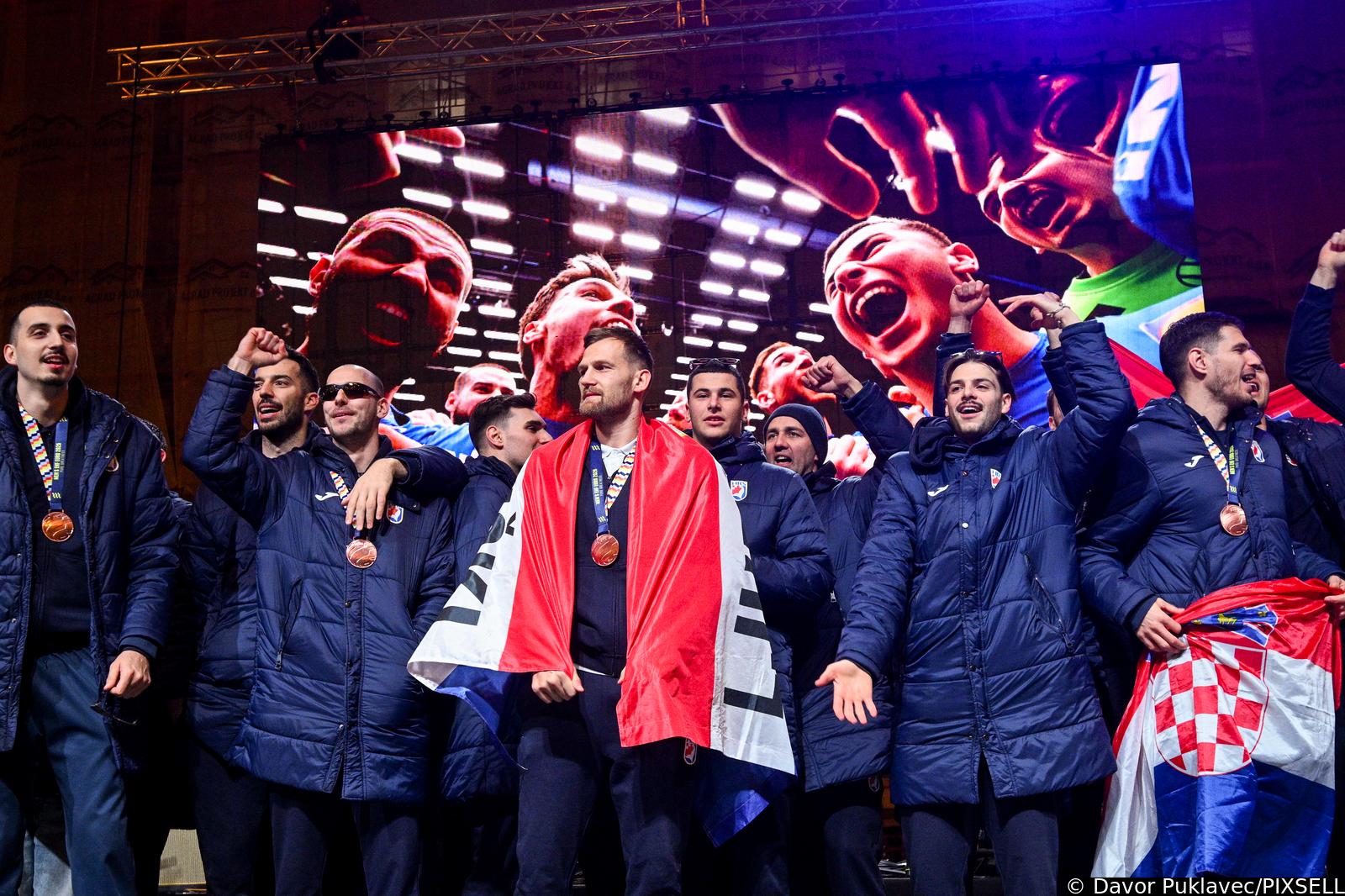 Zagreb: Svečani doček rukometnih reprezentativaca nakon osvojene bronce na Europskom prvenstvu