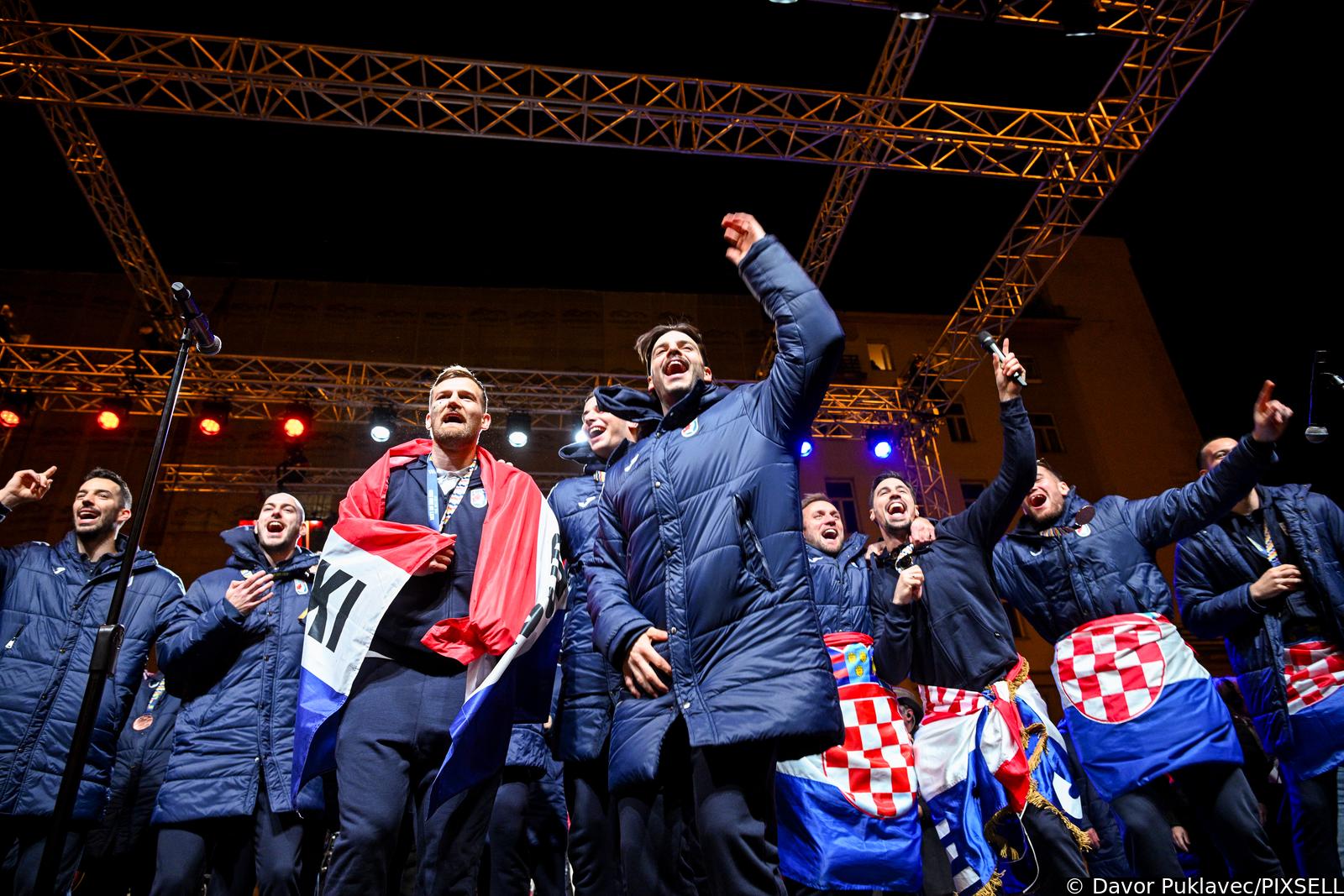 Zagreb: Svečani doček rukometnih reprezentativaca nakon osvojene bronce na Europskom prvenstvu