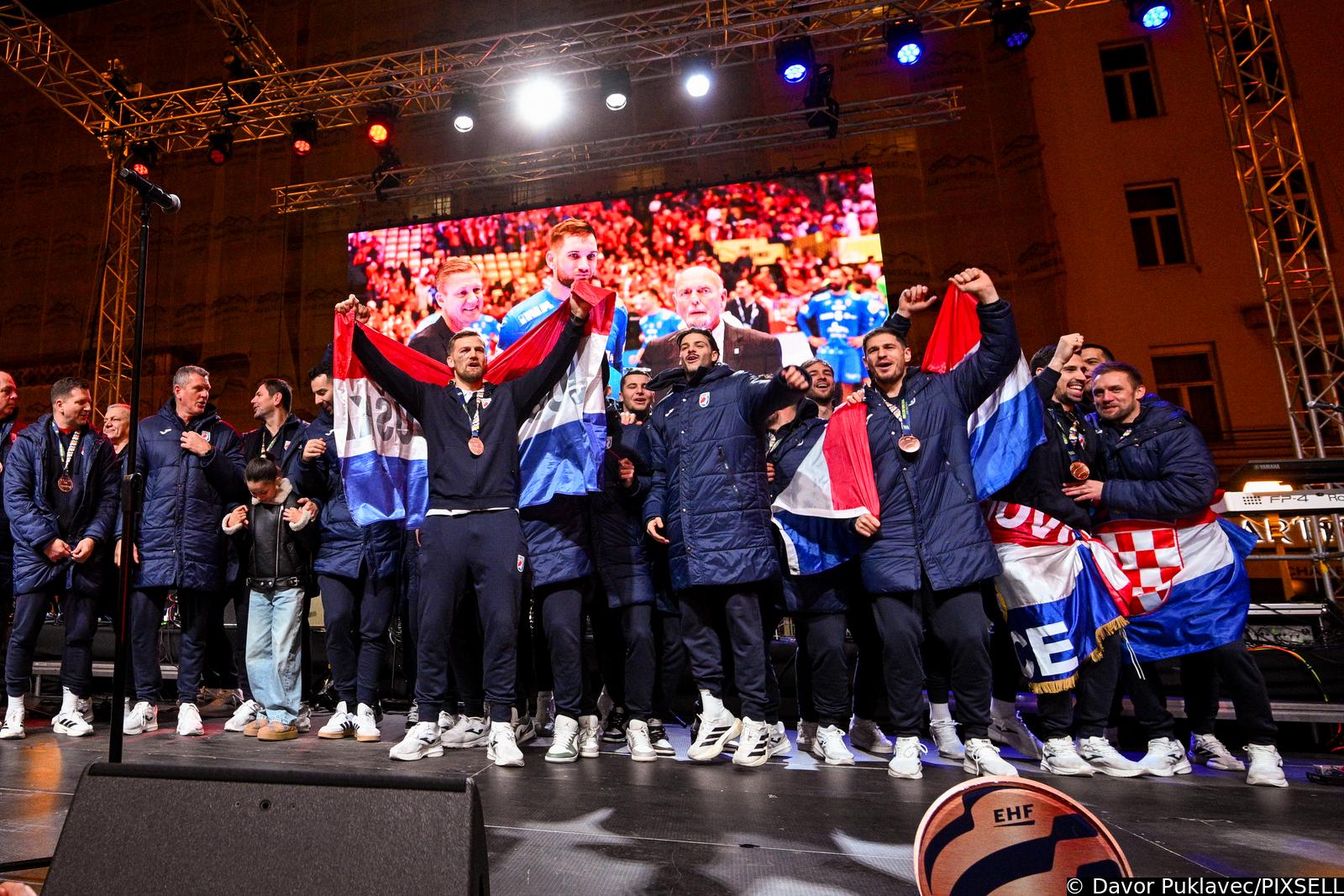 Zagreb: Svečani doček rukometnih reprezentativaca nakon osvojene bronce na Europskom prvenstvu