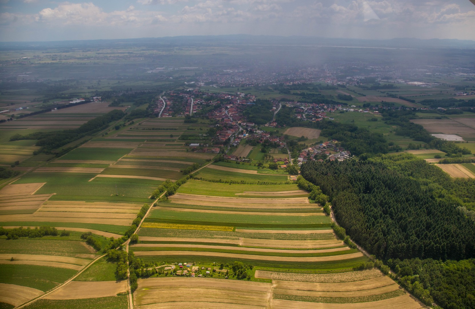 Pogled na Međimurje iz zraka