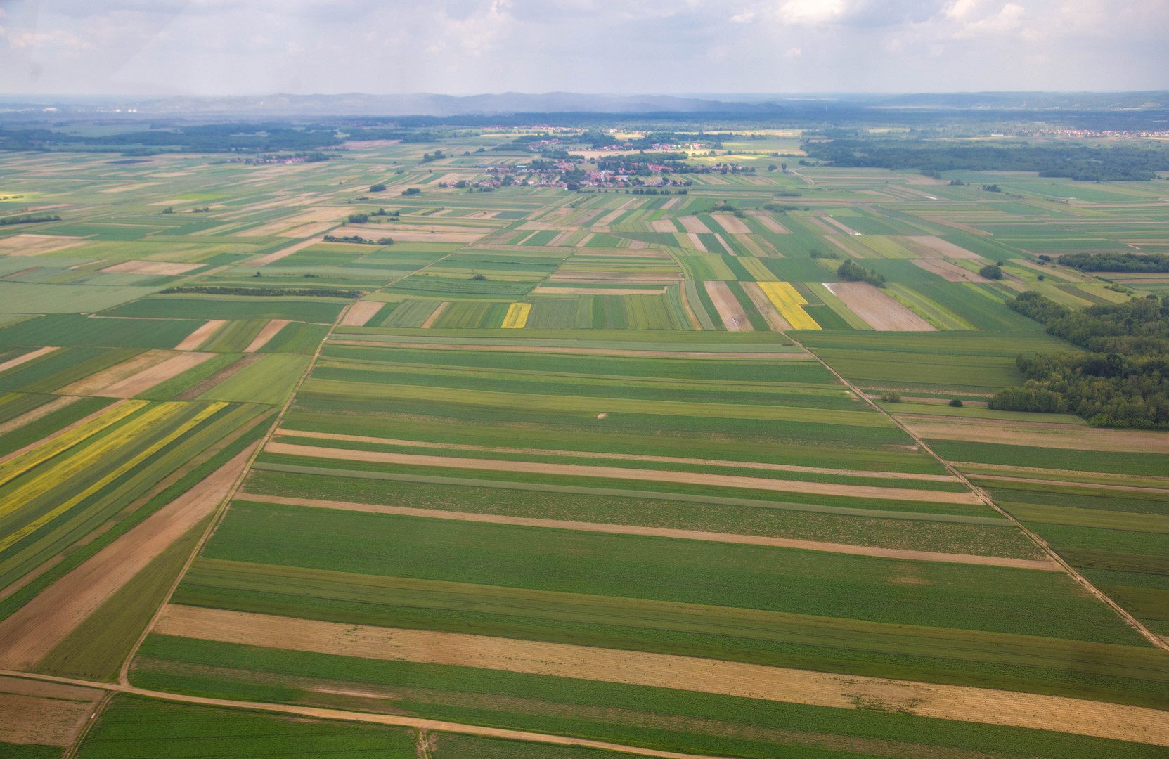 Pogled na Međimurje iz zraka