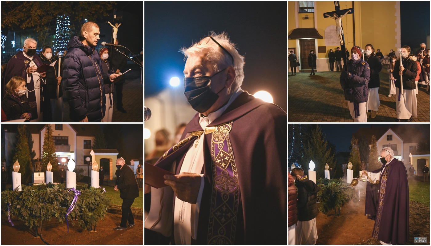 Prva svijeća, svijeća nade, upaljena na adventskom vijencu u Prelogu