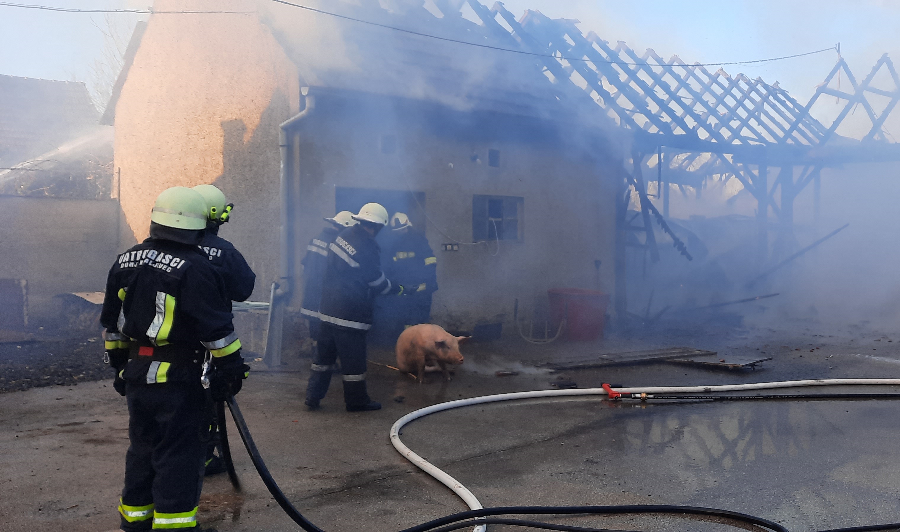 Požar na farmi u Hodošanu