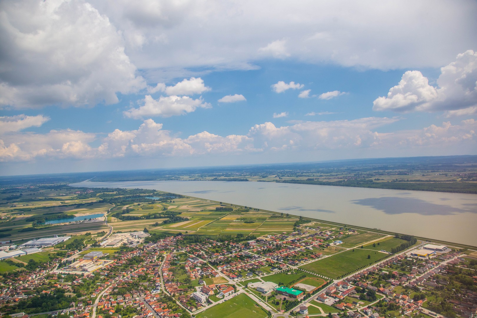 Pogled na Međimurje iz zraka