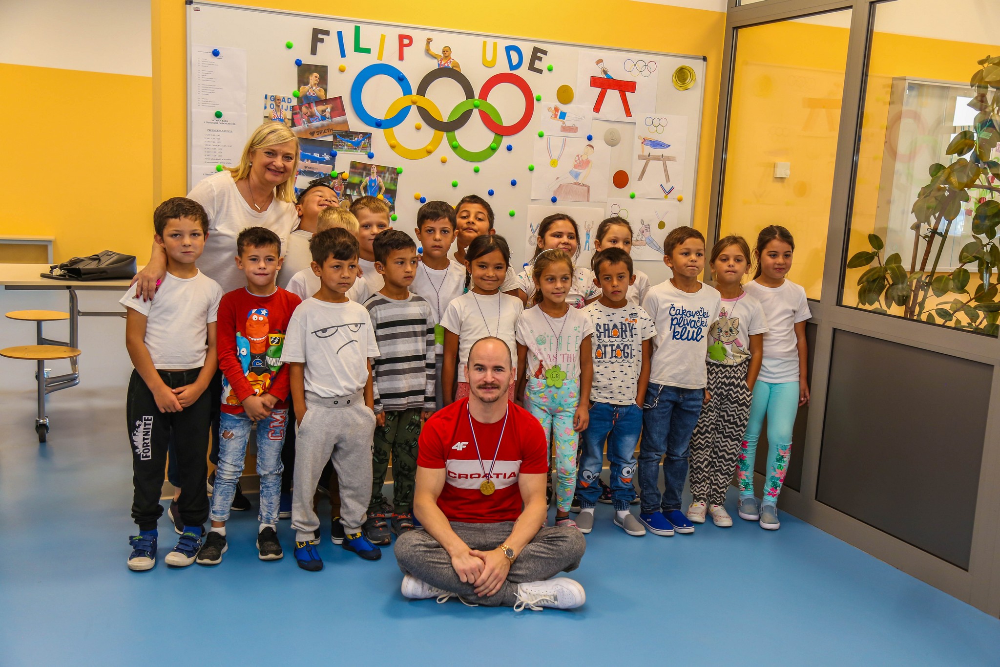 Filip Ude povodom Hrvatskog olimpijskog dana posjetio OŠ Vladimira Nazora Pribislavec