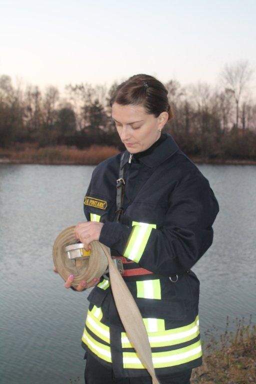 Vatrogasna vježba na obali Mičigen jezera