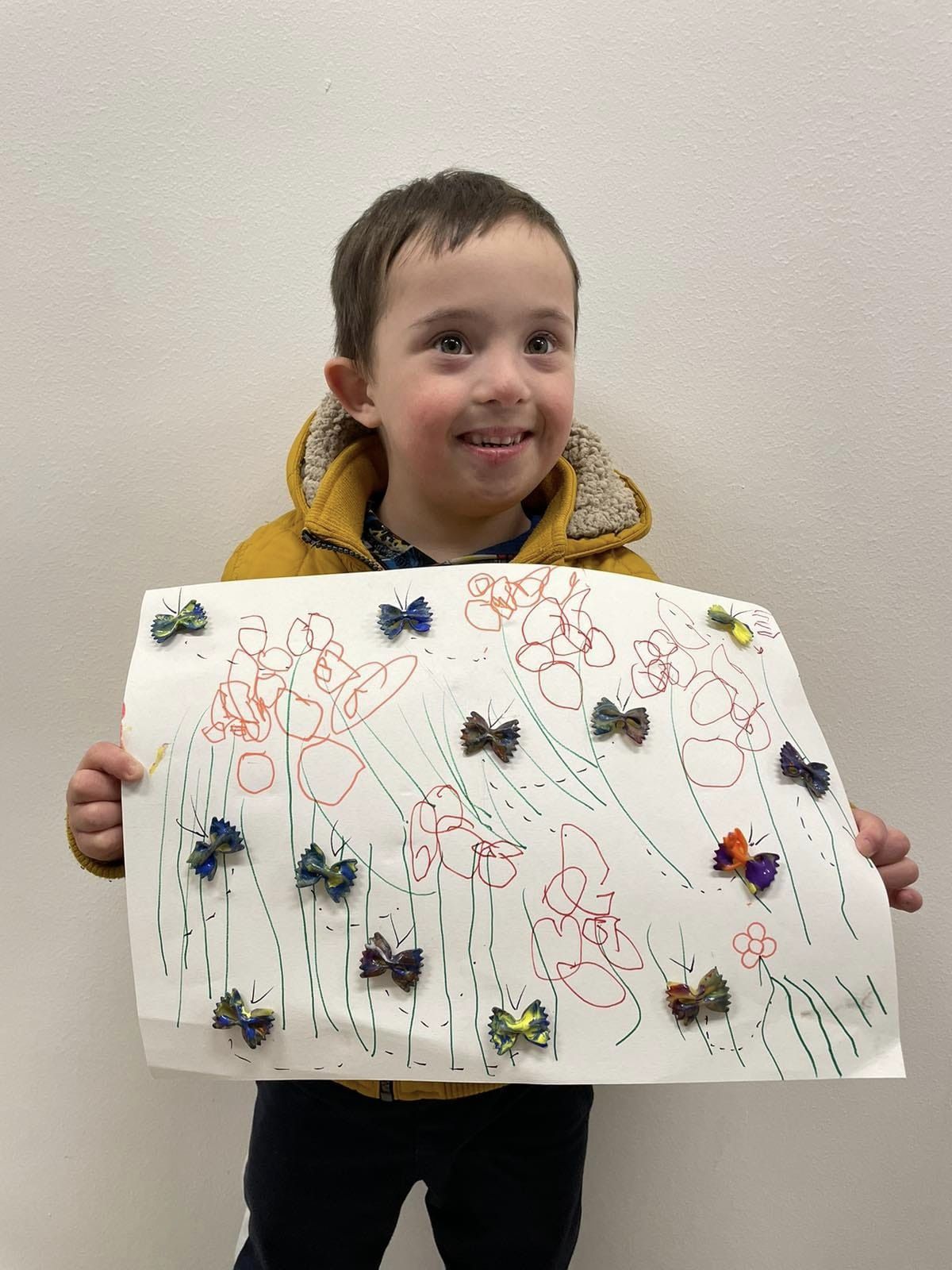 UDRUGA ZA SINDROM DOWN Djeca su na kreativnoj radionici crtala uz pomoć tjestenine