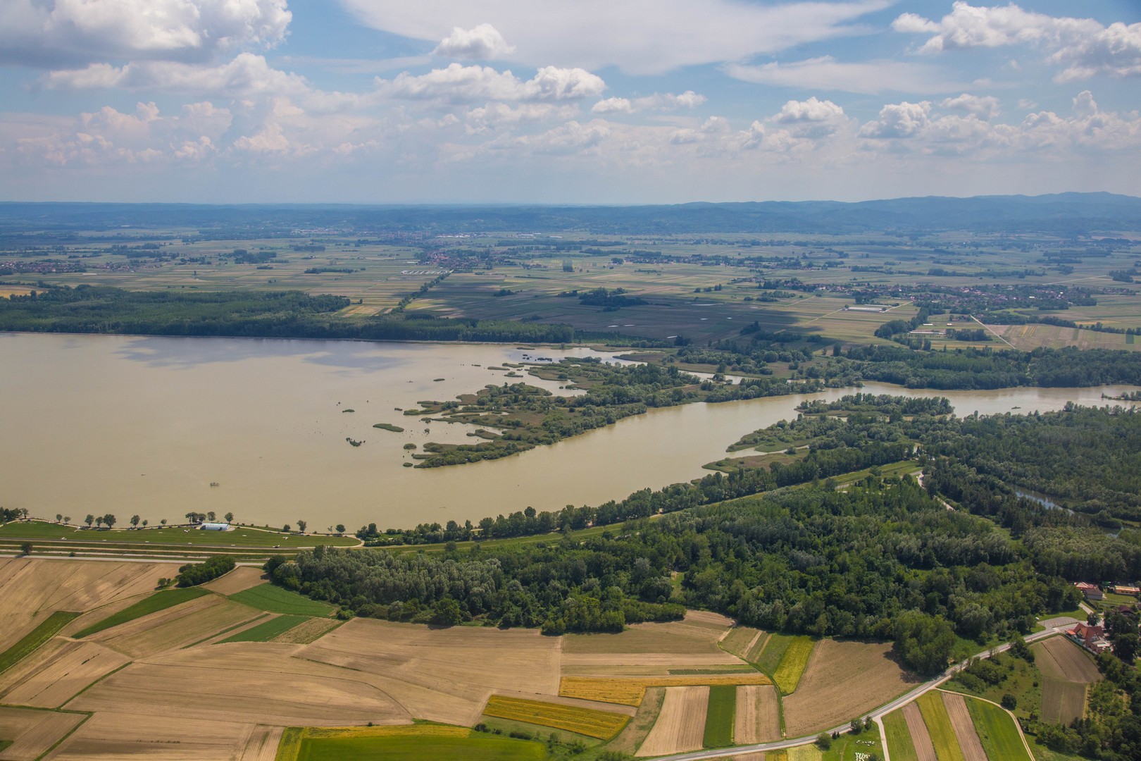 Pogled na Međimurje iz zraka