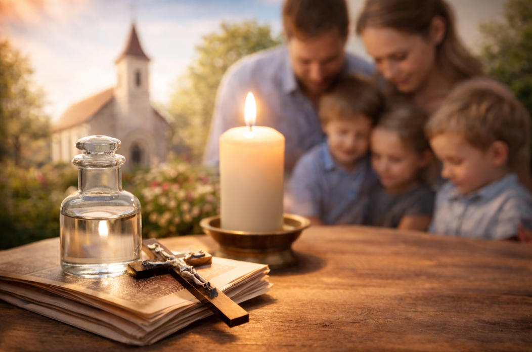 ilustracija blagoslov obitelji