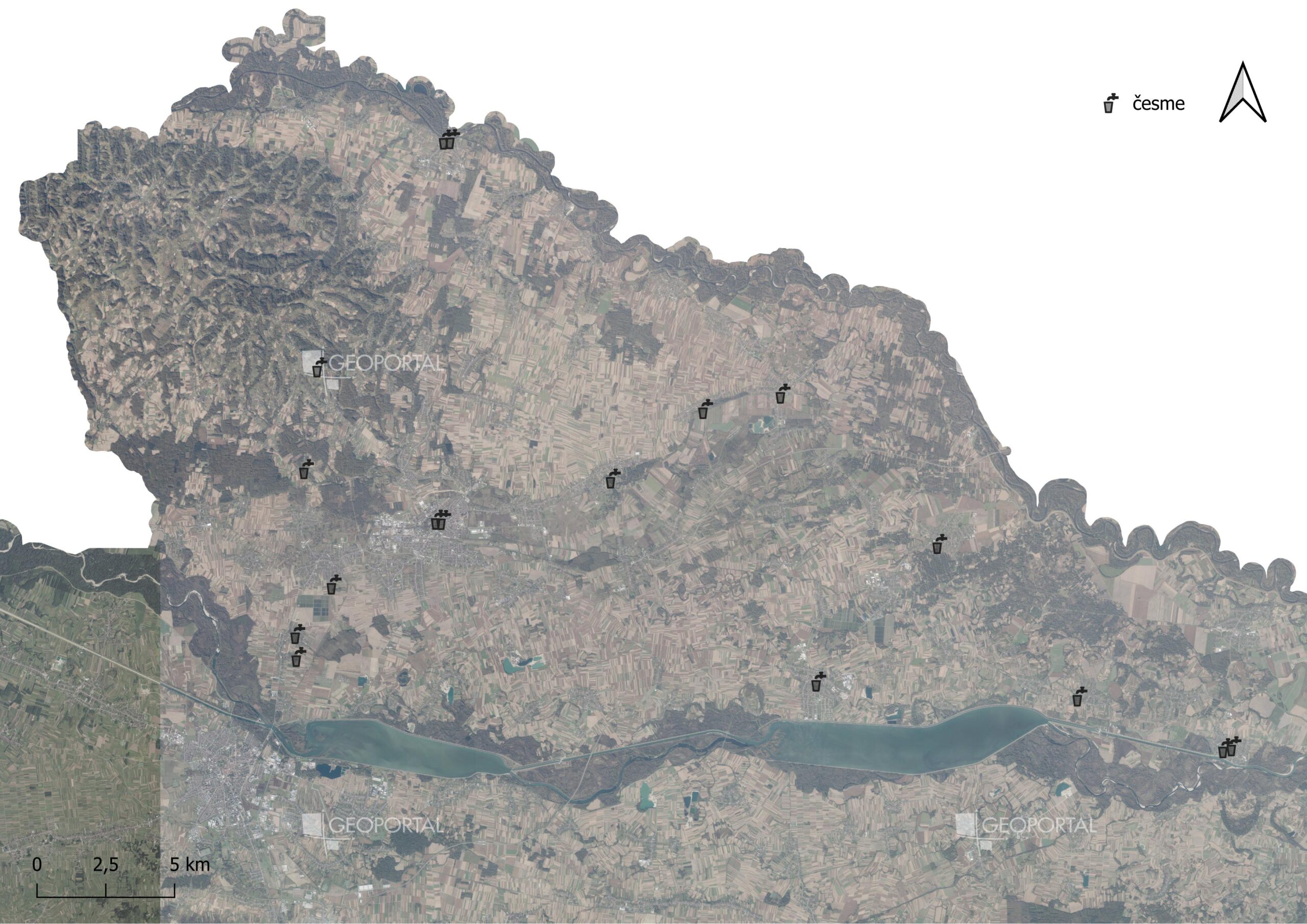 karta Česme_orto_crne