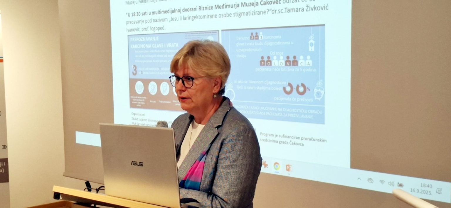 predavanje Klubu laringektomiranih Međimurske županije